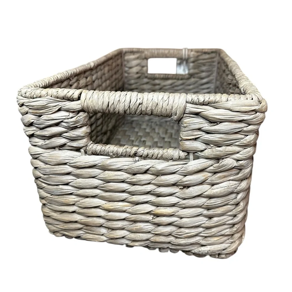 RH Baby & Child Seagrass Storage Basket Large w/ Liner Shelf Bin